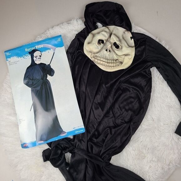 Kids Horror Robe Halloween Costume Scary Mask - Picture 1 of 6